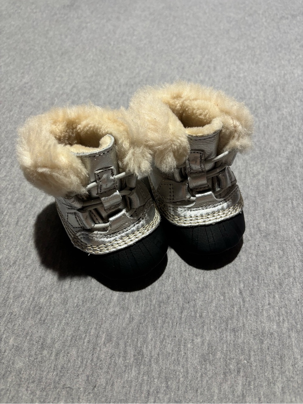 Sorel Kids Winter Boots in Silver and Black